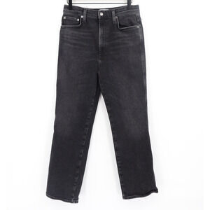 Agolde Black Straight Leg Jeans